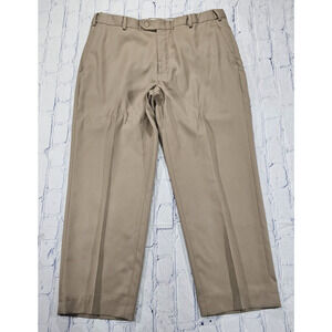 Jos A. Bank MENS SIZE 36X30 Leadbetter Golf Pants Beige Tailored Slacks Athletic